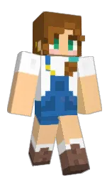 peach orange and white Minecraft skin — Classic model — first worn by catp3101