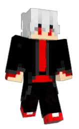black and red Minecraft skin — Slim model