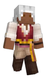 Minecraft-Skin in potters clay und mercury — Modell: Klassisch — zuerst getragen von Kalos_Evanhan