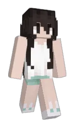 almond and cocoa brown Minecraft skin — Slim model