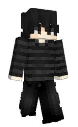 black and cod gray Minecraft skin — Slim model — first worn by nielwxy