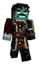 black and cod gray Minecraft skin — Classic model