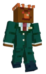 Minecraft-Skin in deep sea green und bottle green — Modell: Klassisch — zuerst getragen von _Wash_
