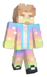 MrVoise's Minecraft skin wearing the Aurora cape