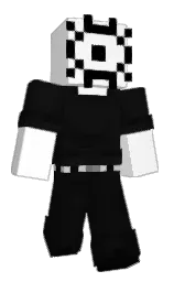 white and cod gray Minecraft skin — Classic model