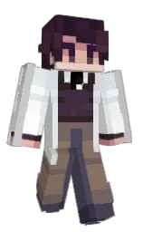 porcelain and athens gray Minecraft skin — Classic model