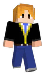 white and black Minecraft skin — Classic model