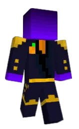 ebony and electric violet Minecraft skin — Classic model