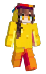 gold and selective yellow Minecraft skin — Slim model — first worn by PolarizeWonder