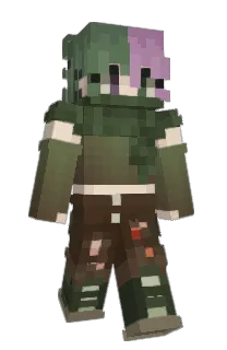 Front of BiddyBean's skin