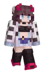 TrinityNight's Minecraft skin wearing the Migrator cape