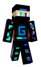 black and scarlett Minecraft skin — Classic model