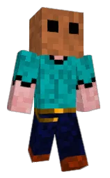 black and persian green Minecraft skin — Classic model — first worn by karlpm
