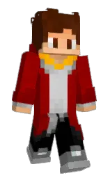 red berry and black Minecraft skin — Classic model — first worn by Mivonix
