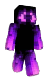 black and violet Minecraft skin — Slim model