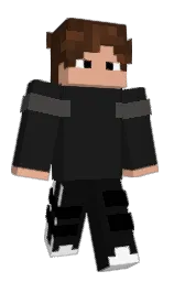heavy metal and cod gray Minecraft skin — Classic model