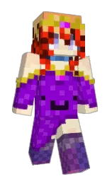 electric violet and dairy cream Minecraft skin — Slim model