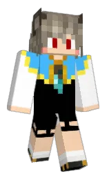 white and black Minecraft skin — Classic model — first worn by LonyaRPG