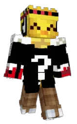 black and white Minecraft skin — Classic model