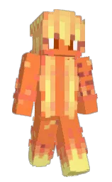 coral and atomic tangerine Minecraft skin — Slim model — first worn by szmn555