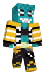black and thunder Minecraft skin — Classic model — first worn by SpareClock4003