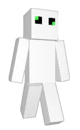 white and black Minecraft skin — Classic model — first worn by allegedlyjimothy