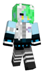 screamin' green and black Minecraft skin — Classic model — first worn by KenIsGone