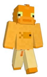 yellow orange and california Minecraft skin — Classic model — first worn by fibshgameplay