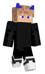 black and cod gray Minecraft skin — Classic model — first worn by Tukemi