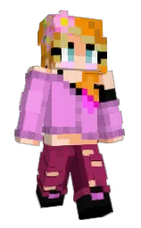 lavender magenta and tangerine Minecraft skin — Slim model — first worn by IckyBrew