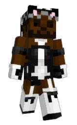 bracken and dark ebony Minecraft skin — Slim model — first worn by BudBearMoe
