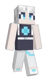 white linen and athens gray Minecraft skin — Classic model — first worn by karasuhana