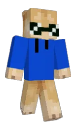 science blue and harvest gold Minecraft skin — Classic model