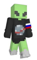 AlienSector's Minecraft skin wearing the Migrator cape