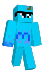 cyan / aqua and cape palliser Minecraft skin — Classic model — first worn by Mirzakbk