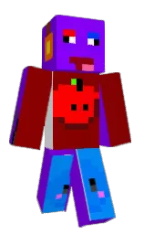 electric violet and white Minecraft skin — Classic model
