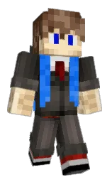 metallic bronze and tan Minecraft skin — Classic model — first worn by FlamingAsasinYT