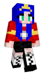blue and black Minecraft skin — Classic model