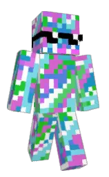 white and black Minecraft skin — Classic model