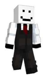 white and cod gray Minecraft skin — Classic model — first worn by Pina007
