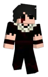 black and romantic Minecraft skin — Classic model