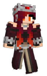 peach orange and silver Minecraft skin — Slim model — first worn by AshenAstra