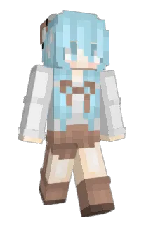 Front of Happy's skin