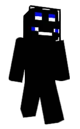 black and white Minecraft skin — Classic model