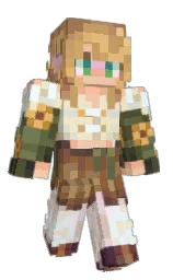 Rennze's Minecraft skin wearing the Aurora cape