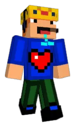 international klein blue and palm green Minecraft skin — Classic model — first worn by TMGasperSM