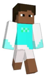 potters clay and cyan / aqua Minecraft skin — Classic model