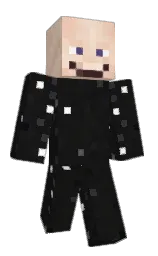 heavy metal and cod gray Minecraft skin — Classic model