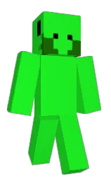 green and white Minecraft skin — Classic model