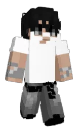rose white and cod gray Minecraft skin — Classic model — first worn by LEE_WAN
